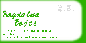magdolna bojti business card